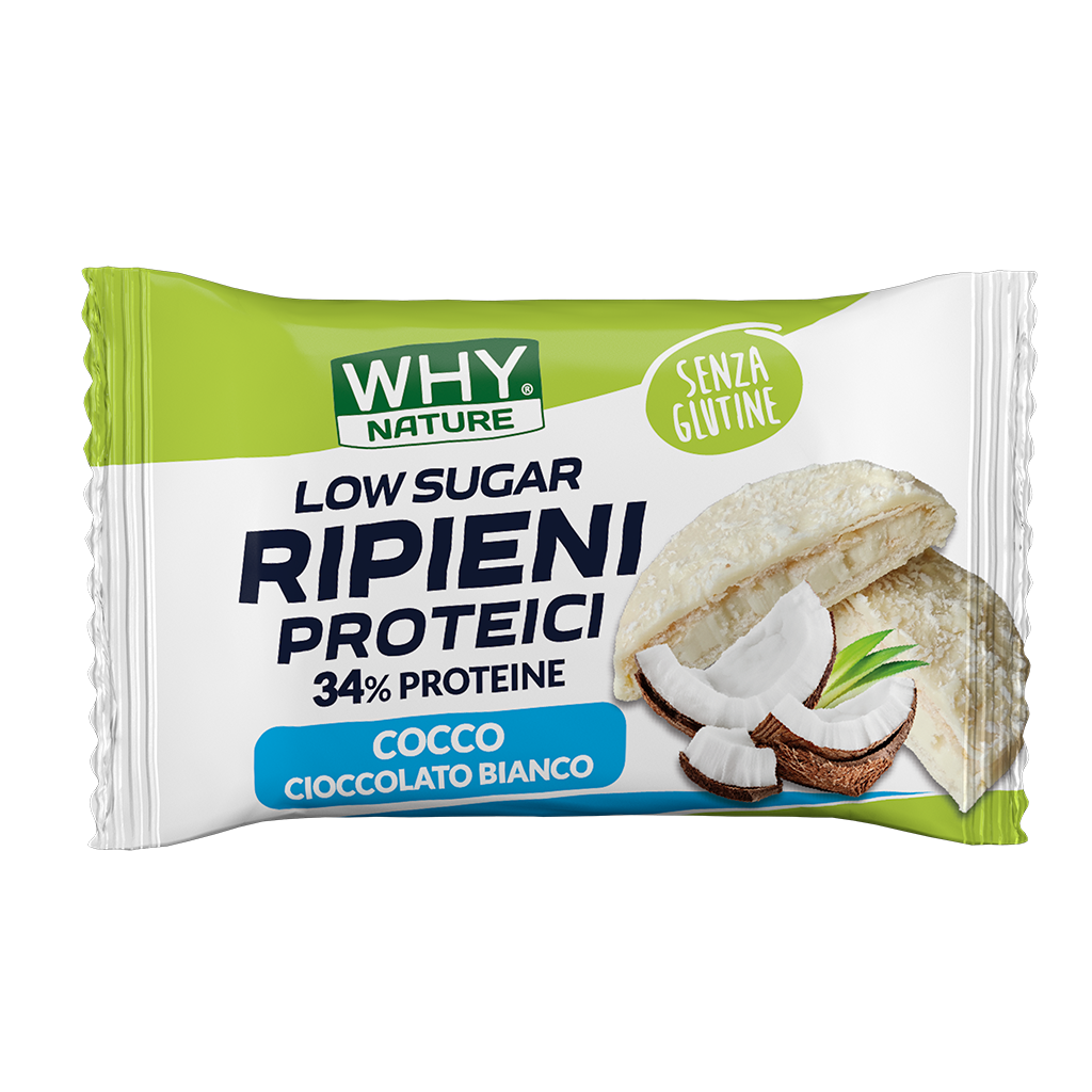 Why Nature Biscotti Ripieni Proteici Cocco Cioccolato Bianco 1 Pezzo-1