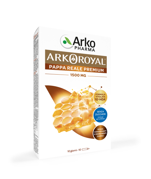 Arkopharma Arkoroyal Pappa Reale 1500mg Senza Zucchero 10 Flaconcini Da 15ml