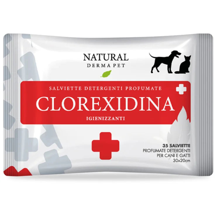 Natural Derma Pet Salvietta Clorexidina 35 Pezzi