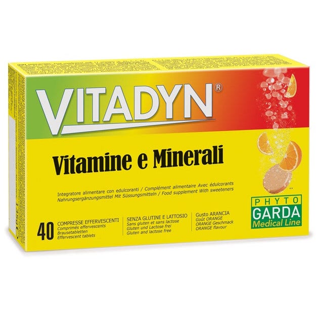 Vitadyn Vitamine/Minerali 40 Compresse Effervescenti 2 Tubi-2