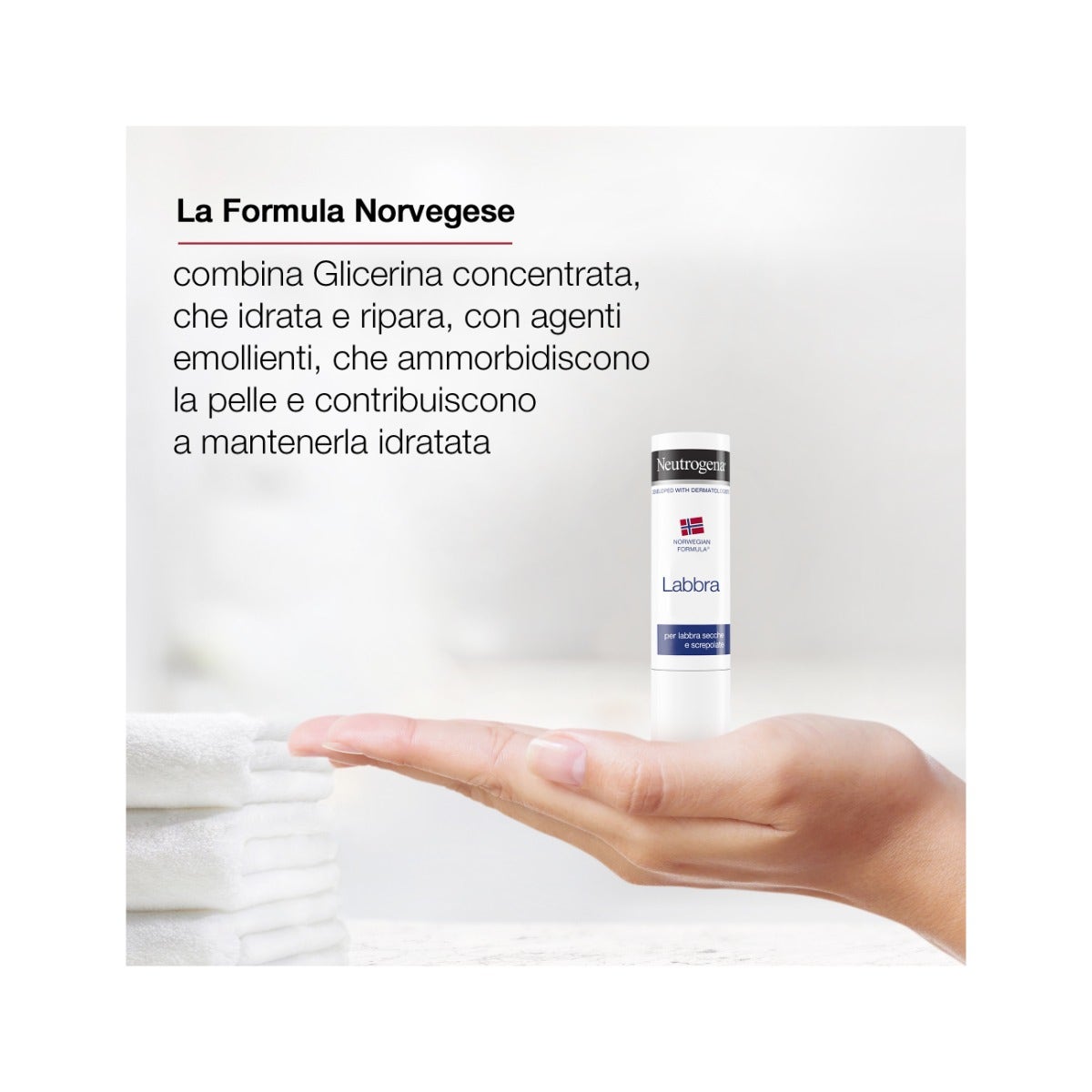 Neutrogena Balsamo Labbra con Glicerina Lipstick per Labbra Secche Formula Norvegese Burrocacao per Labbra Screpolate 4,8gr-8