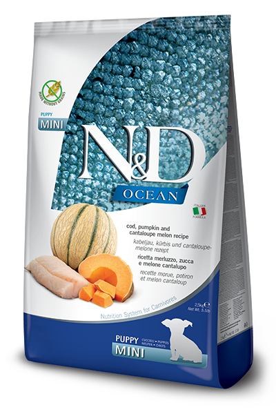 Farmina N&D Ocean Merluzzo E Zucca Cani Cuccioli Taglia Mini Sacco 800g-1