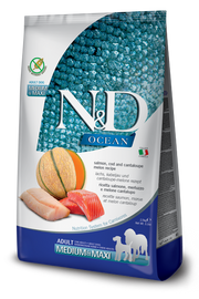 Farmina N&D Ocean Salmone E Merluzzo Cani Adulti Taglia Media E Grande Sacco 12kg-1
