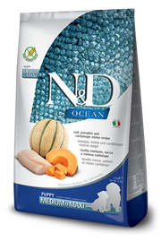 Farmina N&D Ocean Merluzzo E Zucca Cani Cuccioli Taglia Media E Grande Sacco 12kg-1