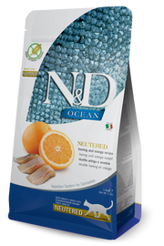 Farmina N&D Ocean Neutered Aringa E Arancia Gatti Adulti Sterilizzati Sacco 300g-1
