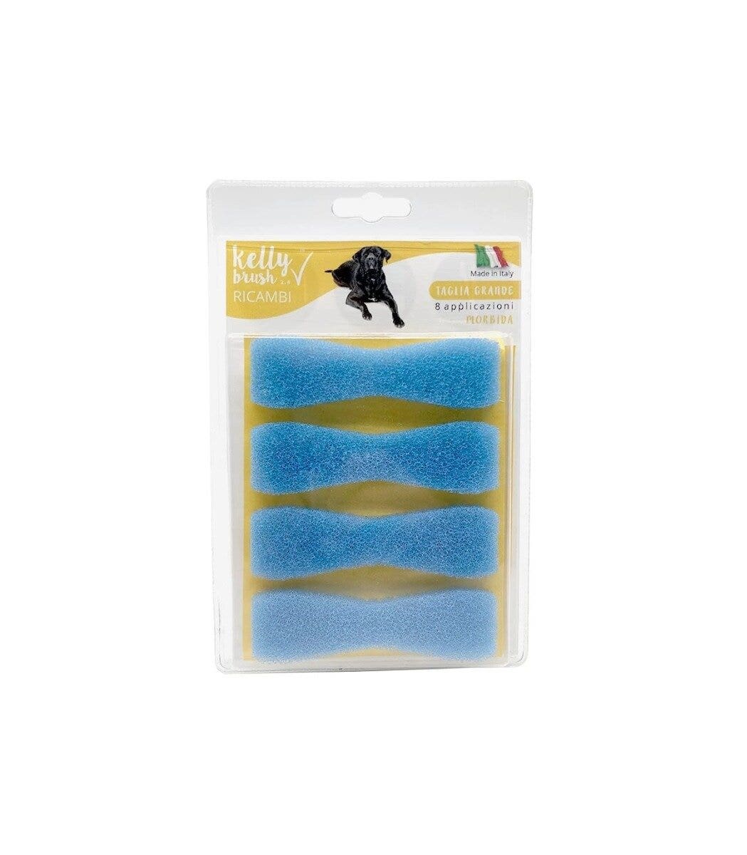 Kelly Brush Ricambi Kit Spazzolino Taglia Grande Spugne Morbide Per Cani 8 Applicazioni-2