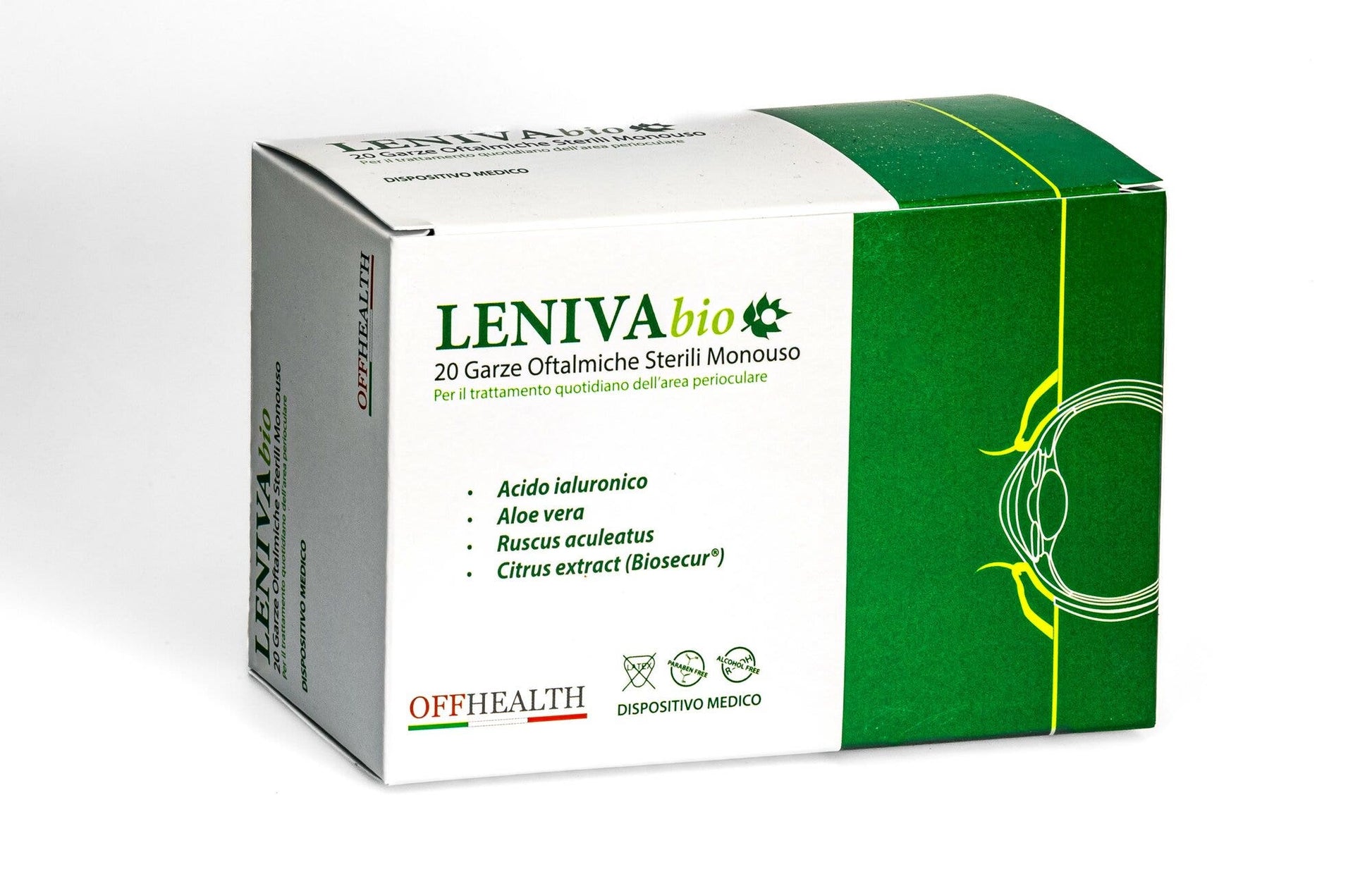 Offhealth Leniva Bio Garze Oftalmiche Sterili Monouso 20 Pezzi-2