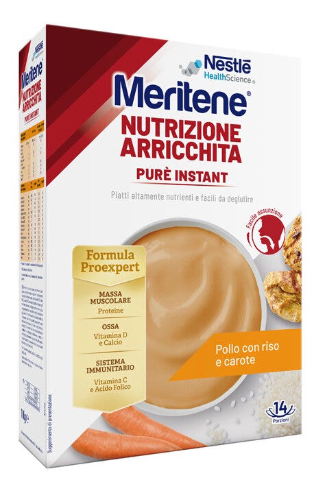 Nestlé Meritene Nutrizione Arricchita Purè Instant Pollo Con Riso E Carote 1kg-1