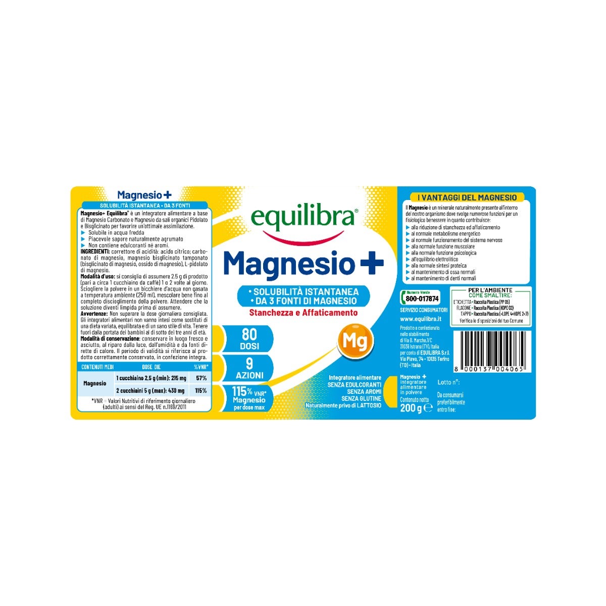 Equilibra Magnesio+ 200g-7