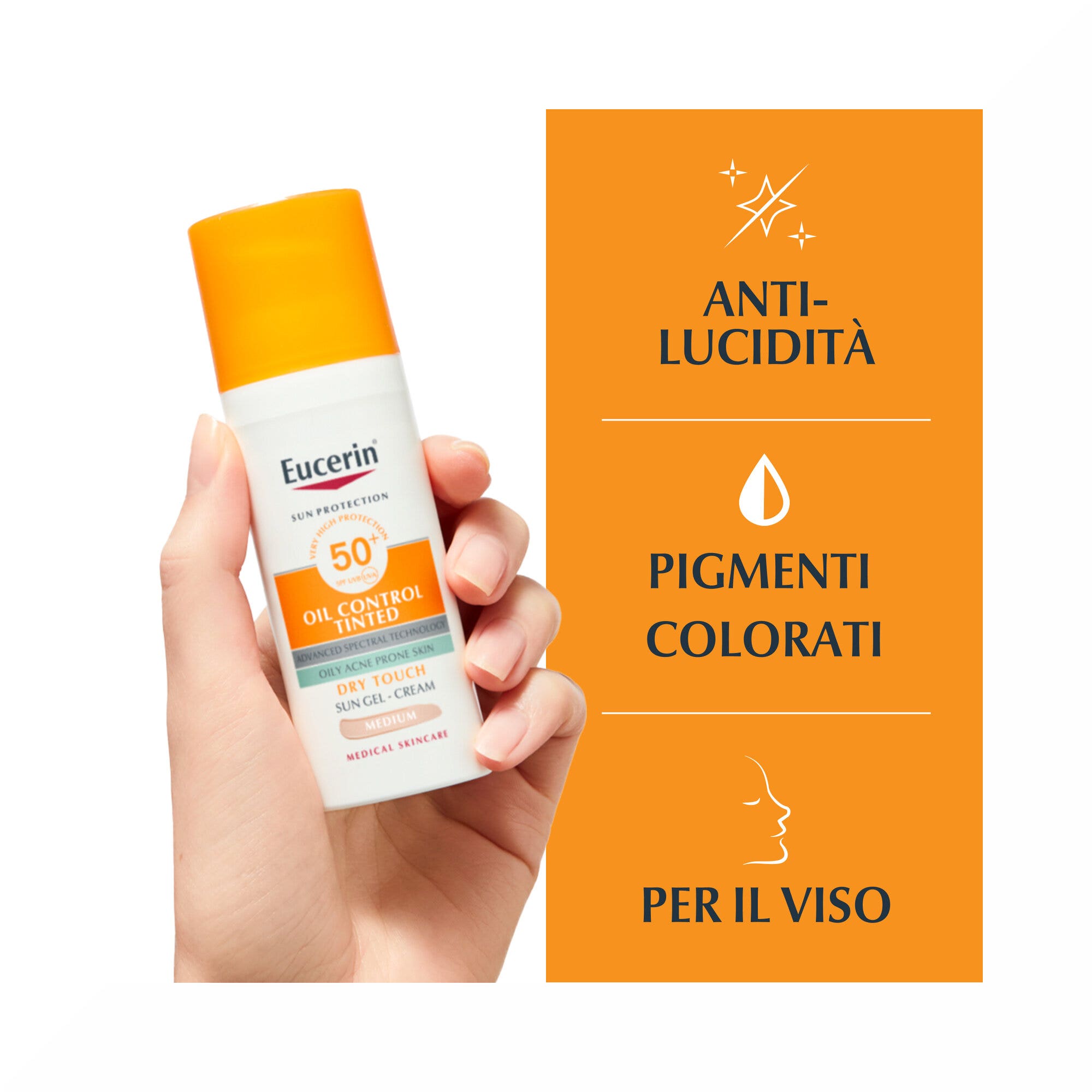 Eucerin Sun Oil Control Tinted Gel-Crème With SPF50+ Medium-3