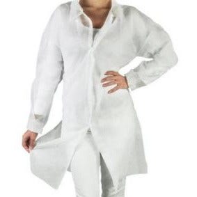 Bhealty Camice Laboratorio Bianco Traspirante Idrorepellente Monouso Large -1