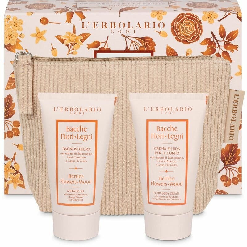 L'Erbolario Beauty Pochette Biancospino Bacche Fiori Legni 75ml + Crema Corpo 75ml-1
