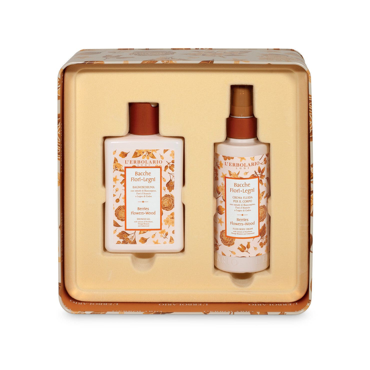 L'Erbolario Segreti Di Bellezza Duo Bacche Fiori Legni Bagnoschiuma 250ml + Crema Fluida 200ml-3
