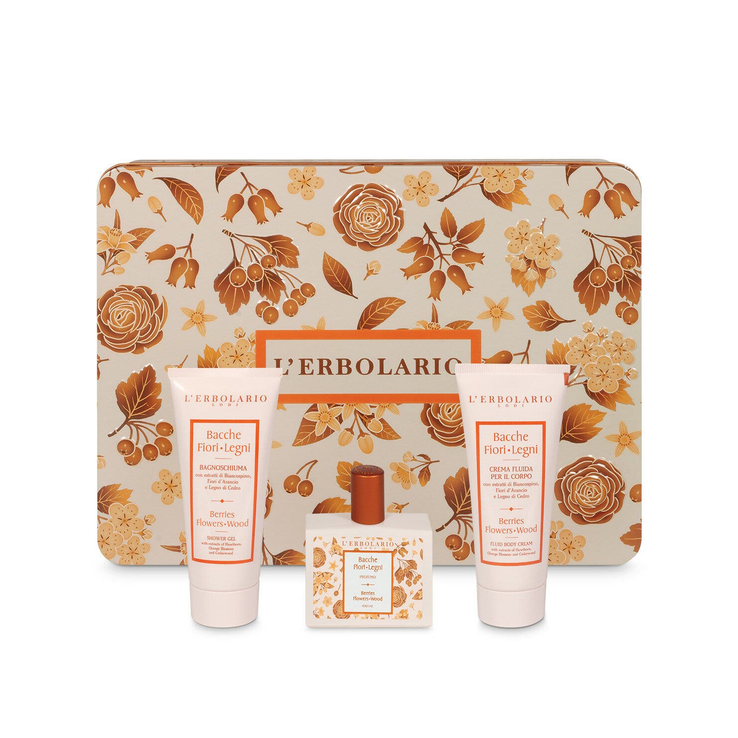 L'Erbolario Segreti Di Bellezza Trio Bacche Fiori Legni Profumo 50ml + Bagnoschiuma 100ml + Crema Corpo 100ml-2