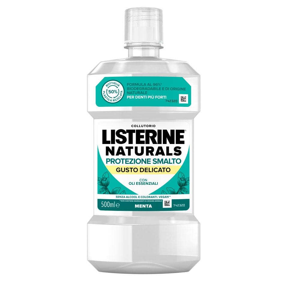 Listerine Naturals Collutorio Protezione Smalto Gusto Delicato 500ml-1