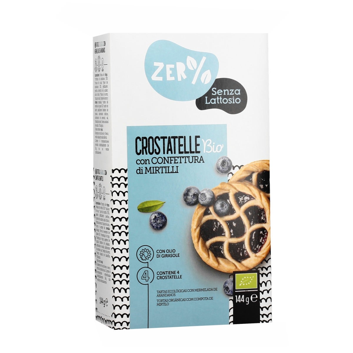 Fior Di Loto Crostatine Bio Confettura Mirtilli Senza Lattosio 144g-1