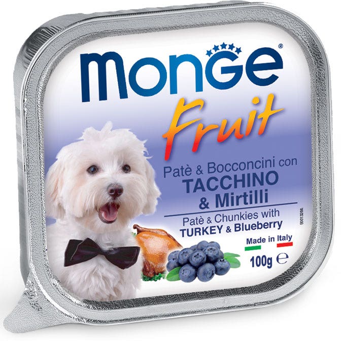 Monge Fruit Tacchino E Mirtilli Cibo Umido Per Cani Adulti 100g-2