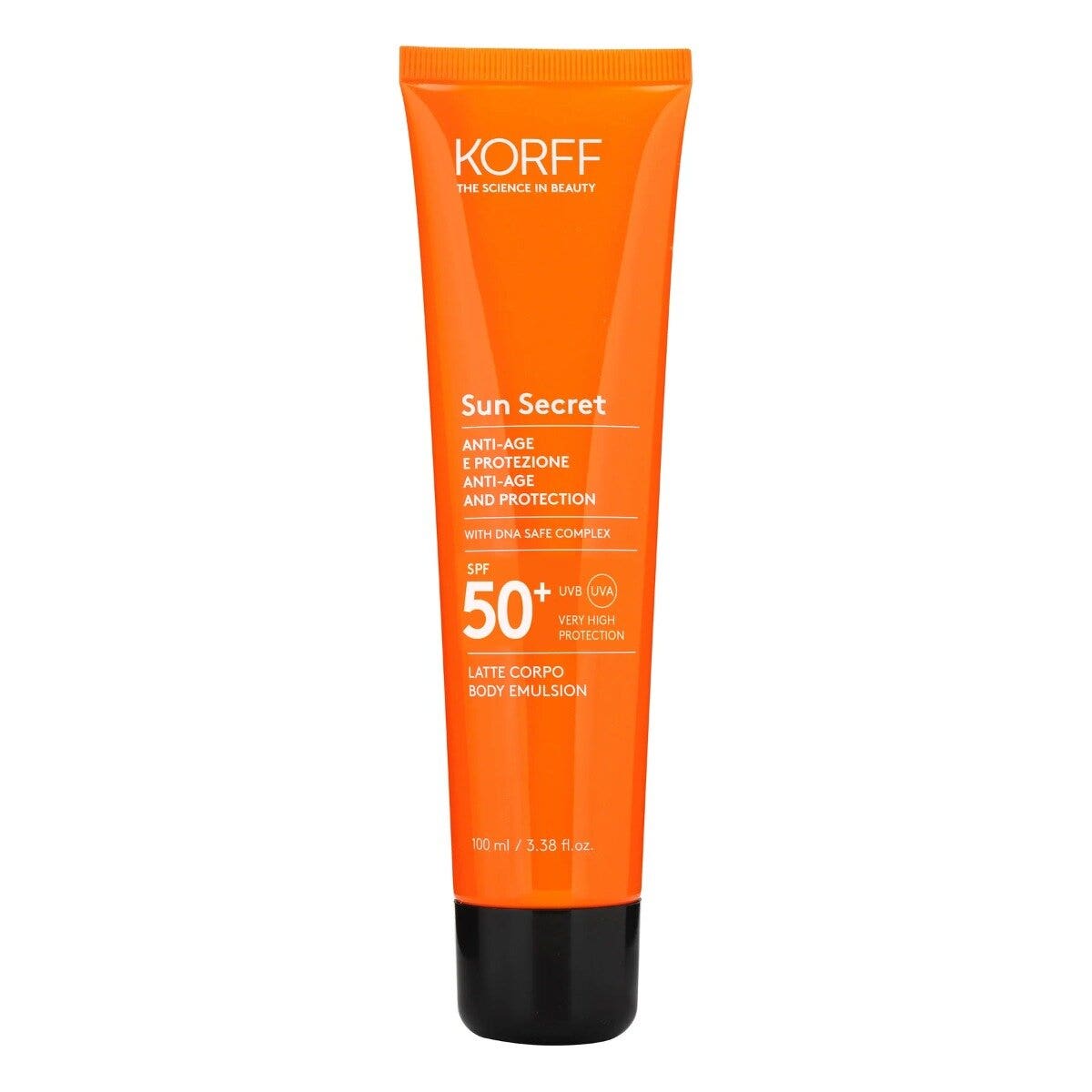 Korff Sun Secret Latte Solare Protettivo/Anti-age Corpo 100ml SPF50+-1