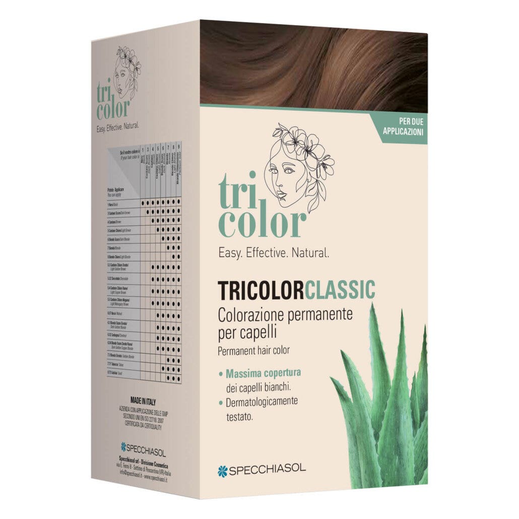 Specchiasol Tricolor Classic 5,5 Mogano 2 Tubi 50ml 2 Shaker 50ml + 4 Bustine 8ml-1