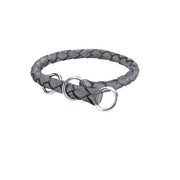 Trixie Collare taglia L in treccia tubolare per cani colore grigio-1