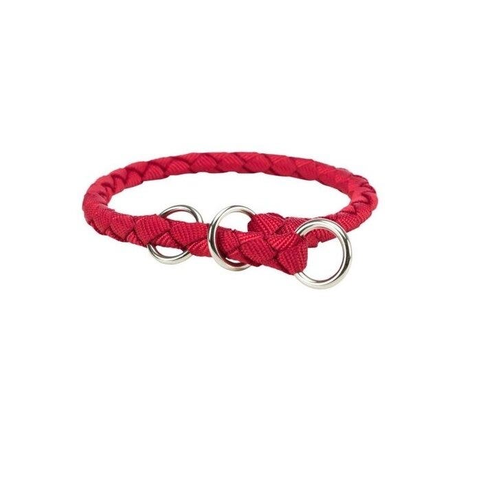 Trixie Collare taglia L in treccia tubolare per cani colore rosso-1