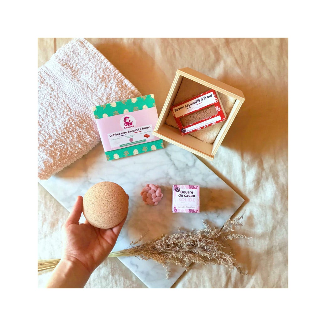 Lamazuna Cofanetto Pietra Esfoliante + Burro Di Cacao Solido  + Sapone-5