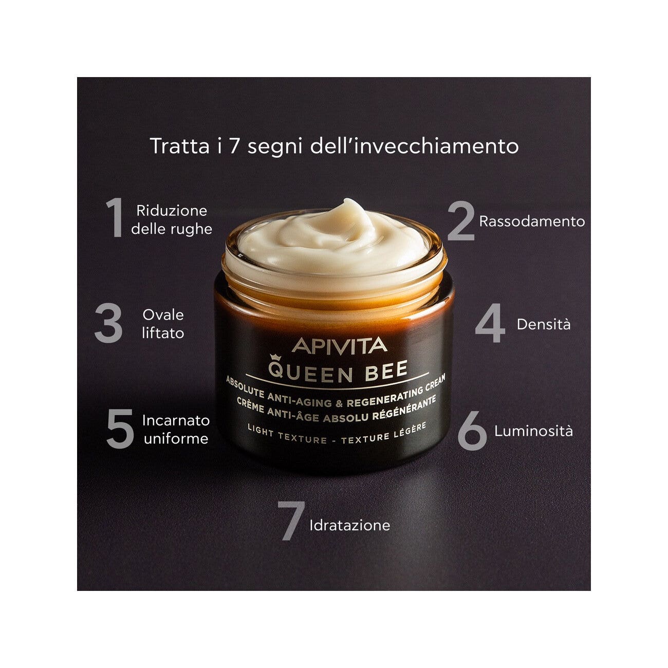 Apivita Queen Bee Light Crema Viso Anti-Età Assoluta&Rigenerante Texture Leggera 50ml-2