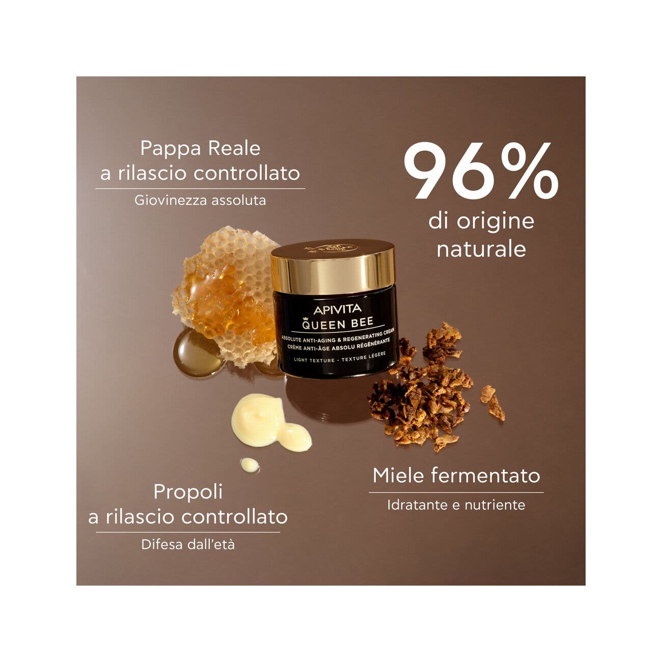 Apivita Queen Bee Light Crema Viso Anti-Età Assoluta&Rigenerante Texture Leggera 50ml-3
