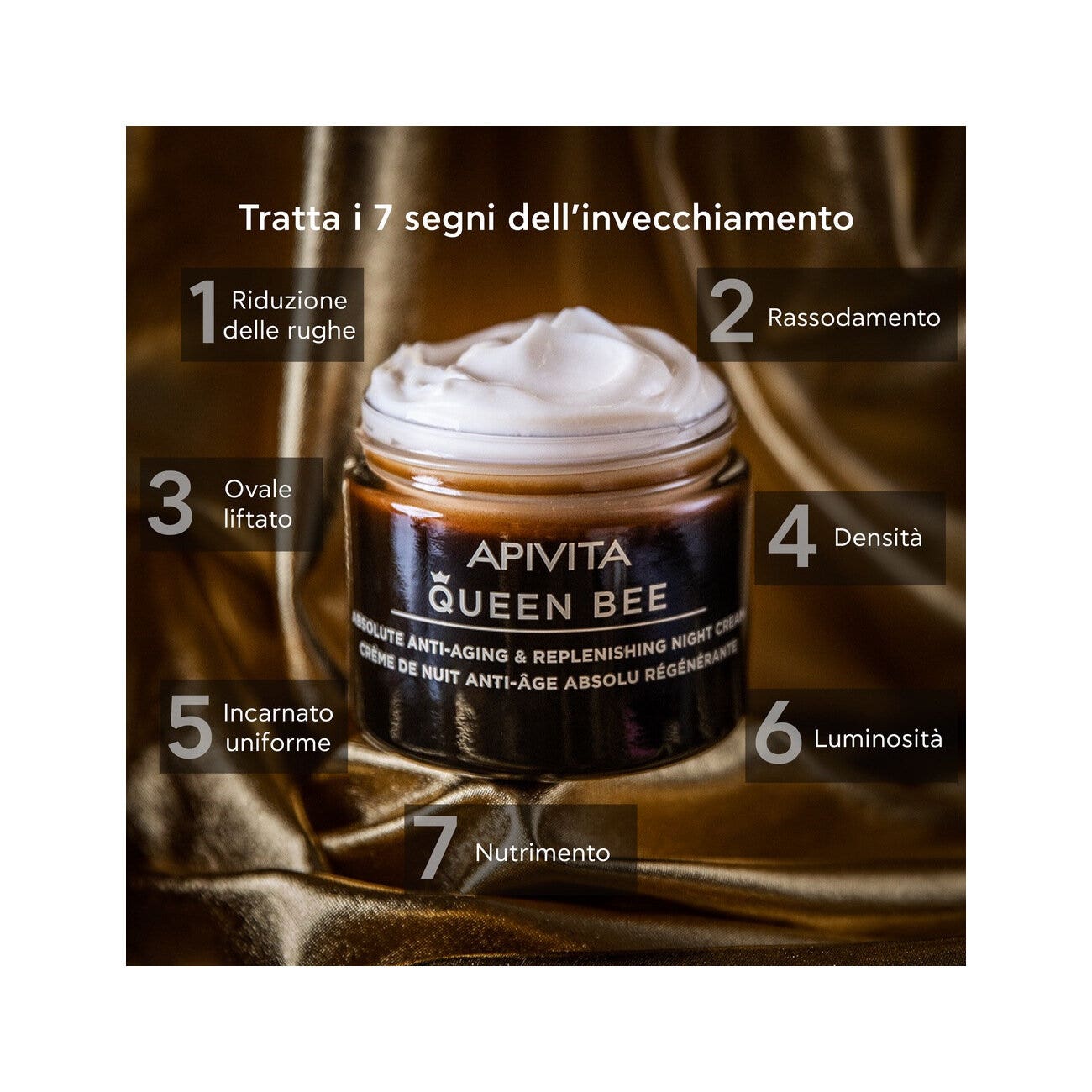Apivita Queen Bee Night Crema Viso Notte Anti-Età Assoluta&Rimpolpante 50ml-2