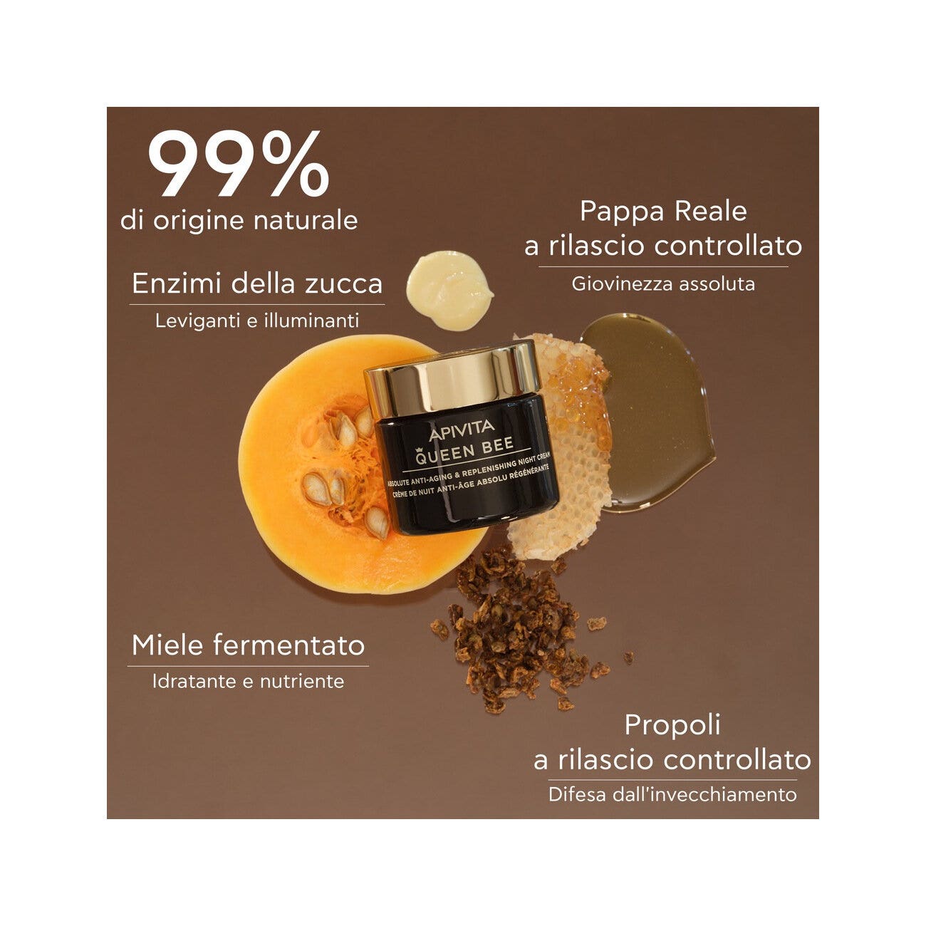 Apivita Queen Bee Night Crema Viso Notte Anti-Età Assoluta&Rimpolpante 50ml-3