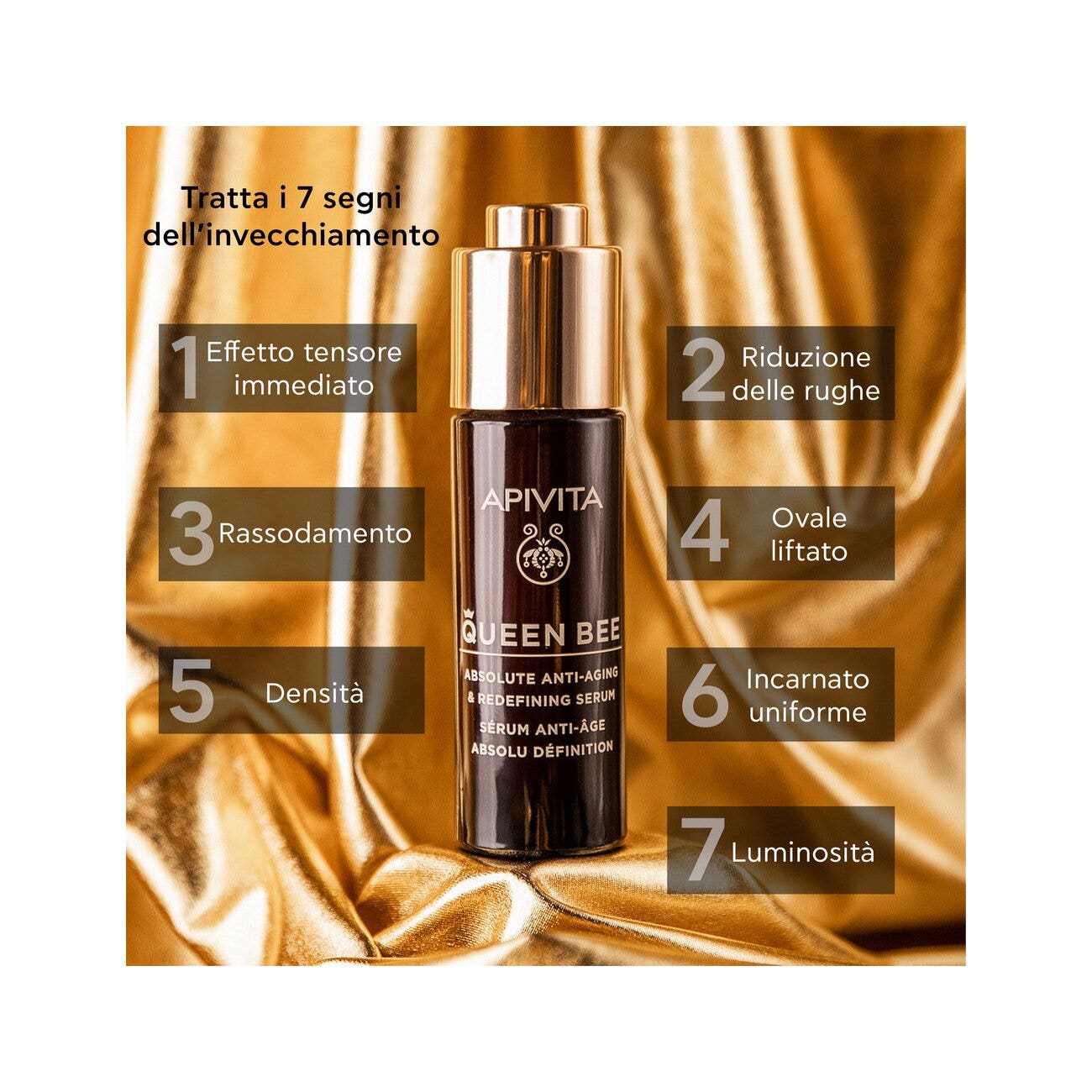 Apivita Queen Bee Serum Siero Viso Anti-Età Assoluto&Rassodante 30ml-2