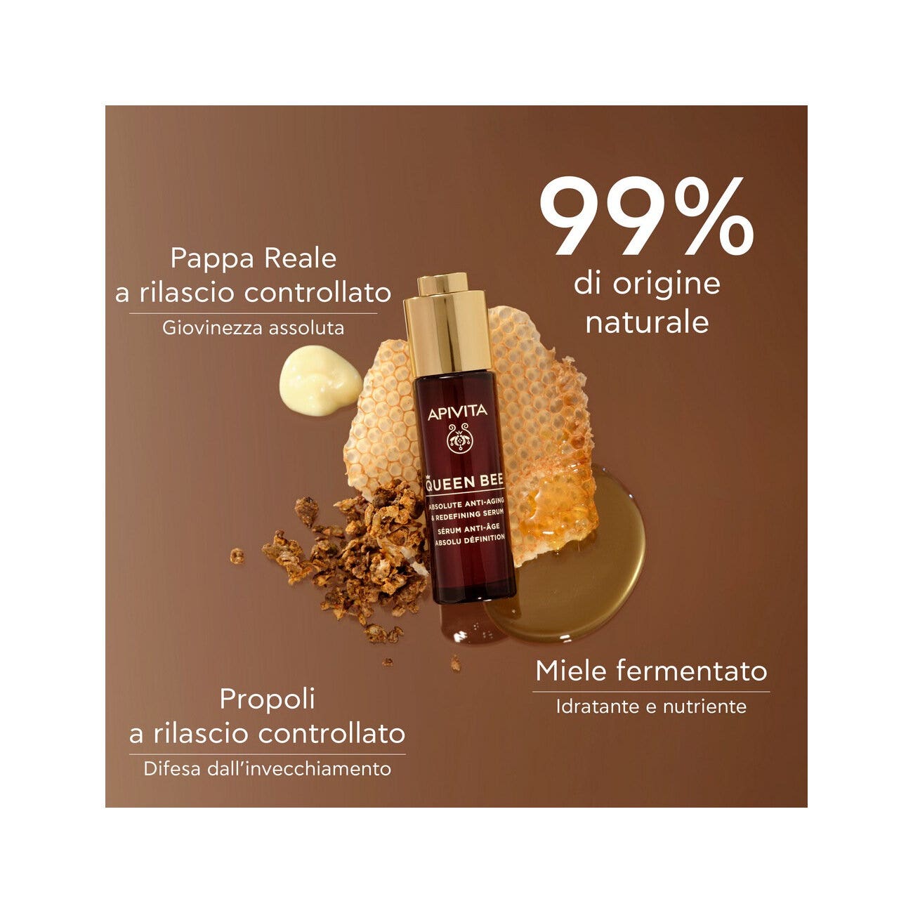 Apivita Queen Bee Serum Siero Viso Anti-Età Assoluto&Rassodante 30ml-3