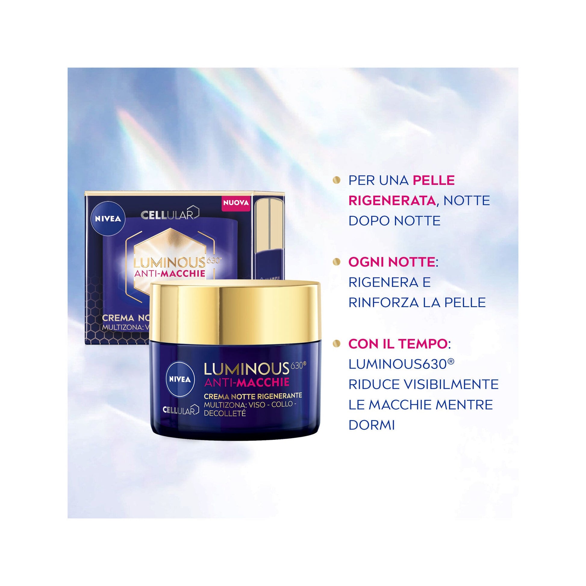 Nivea Cellular Luminous630 Anti-macchie Crema Viso Notte Rigenerante 50 ml Crema Antimacchia Viso-9