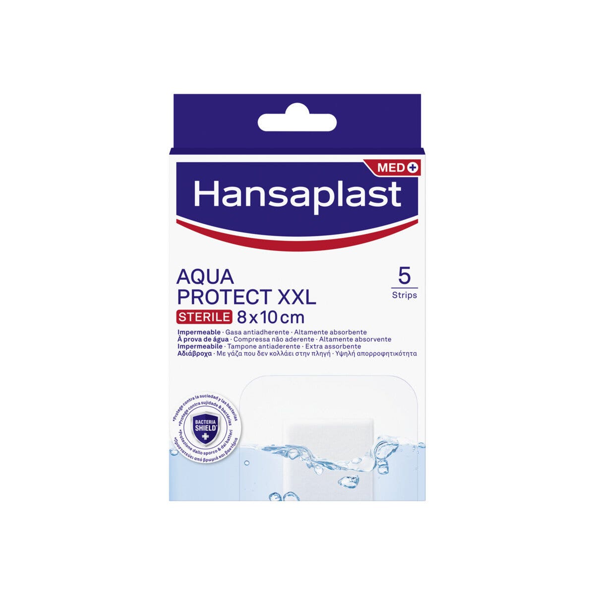 Hansaplast Cerotti Aqua Protect XXL Impermeabili Per Grandi Ferite 8x10cm 5 Pezzi-1