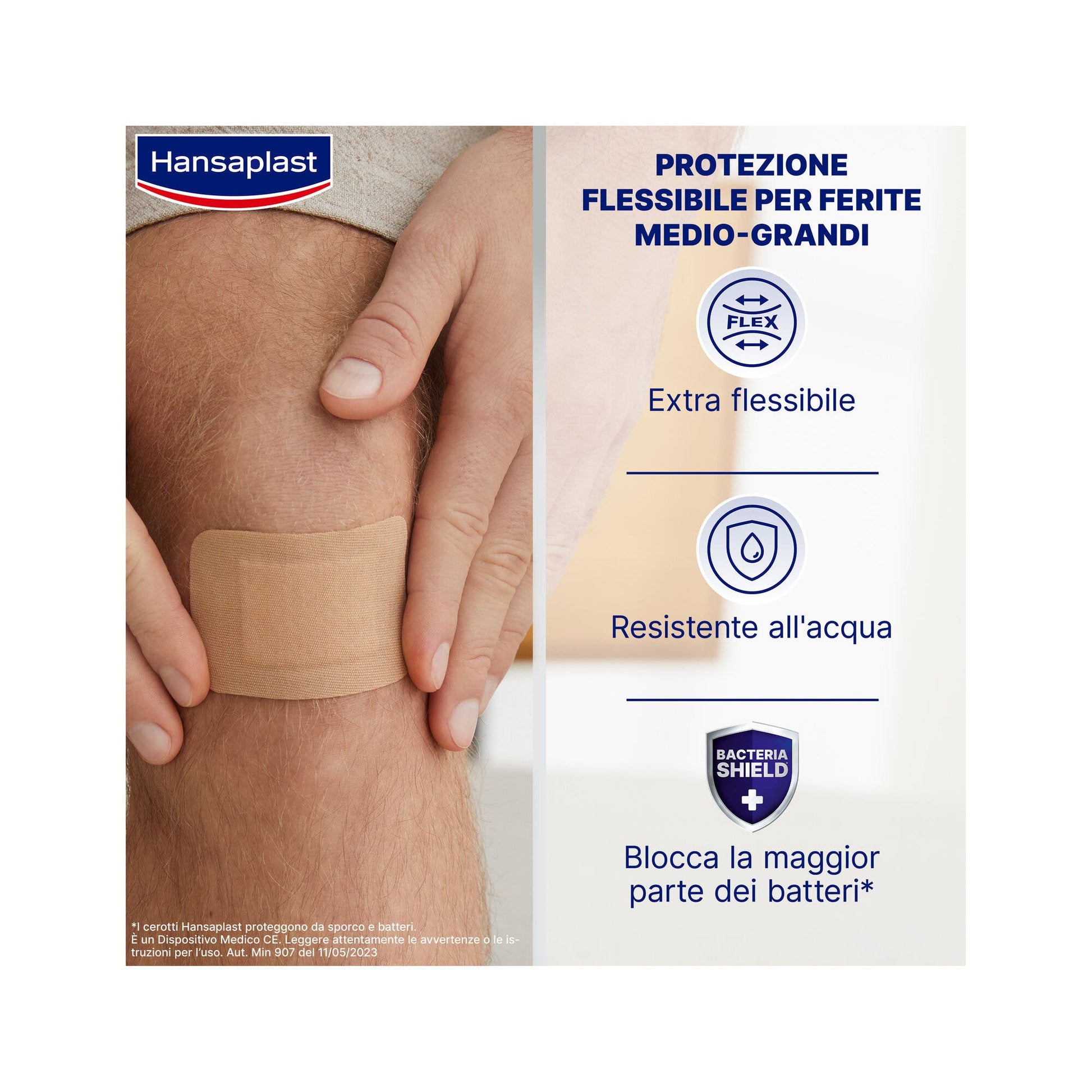 Hansaplast Cerotti Flexible XL Cerotti Medicazione Per Le Articolazioni 5x7,2cm 10 Pezzi-3