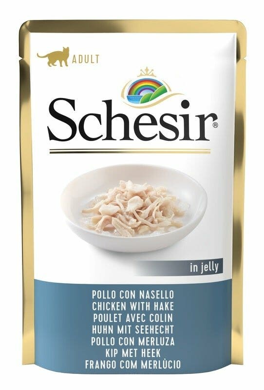 Schesir Pollo Con Nasello In Jelly Cibo Umido Gatti Adulti Bustina 85g-2