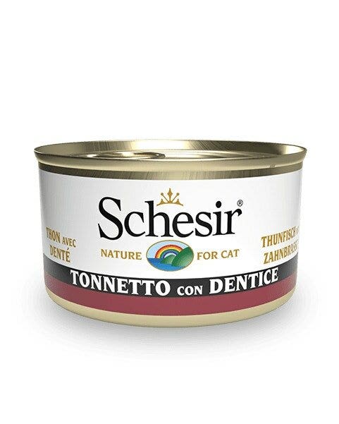 Schesir Tonnetto Con Dentice Cibo Umido Gatti Adulti Lattina 85g-2
