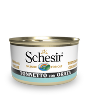 Schesir Tonnetto Con Orata Cibo Umido Gatti Adulti Lattina 85g-1