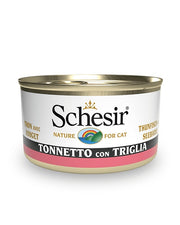 Schesir Tonnetto Con Triglia Cibo Umido Gatti Adulti Lattina 85g-1