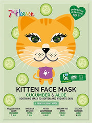 7th Heaven Maschera Viso Tessuto Stampa Gattino Adulti /Bambini 8 Anni+-1