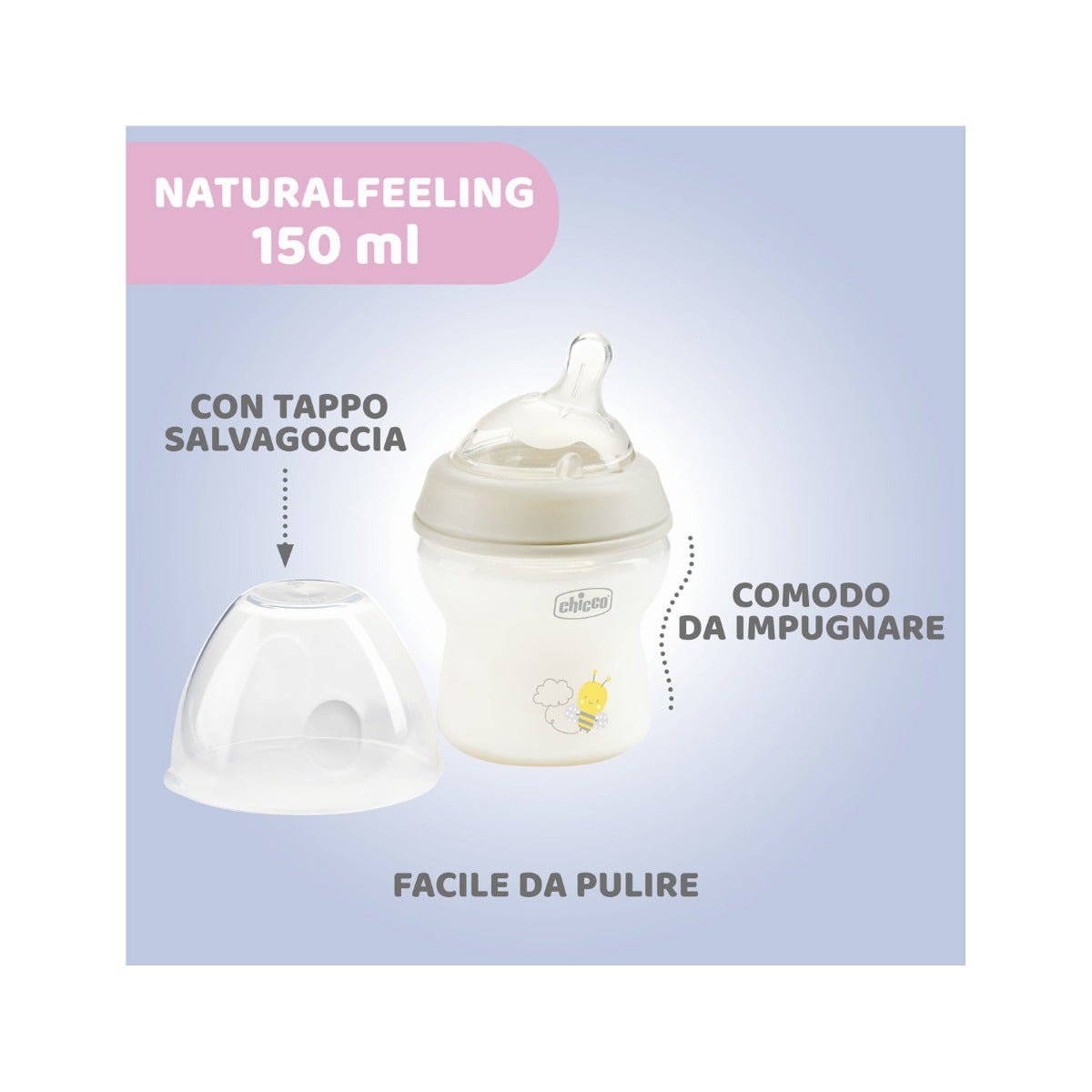 Chicco Biberon Natural Feeling Flusso Lento 0 Mesi+ Unisex 150ml-6