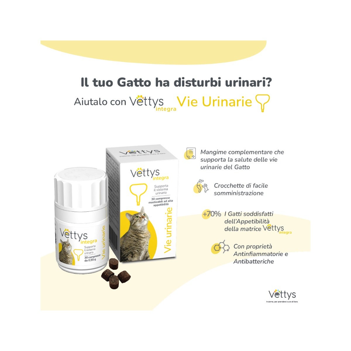 Vettys Integra Vie Urinarie Per Gatti 30 Compresse-5