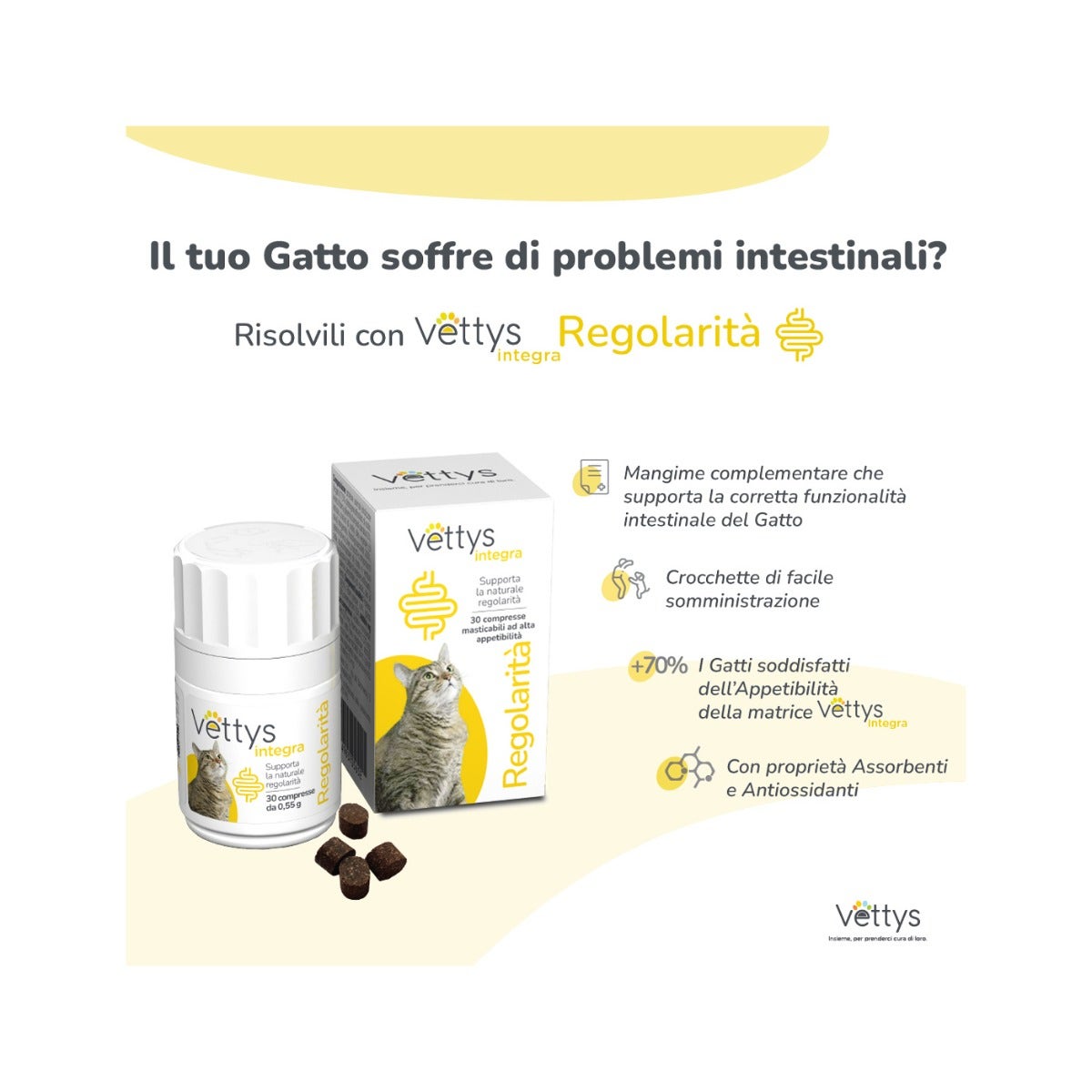 Vettys Integra Regolarità Per Gatti 30 Compresse-3