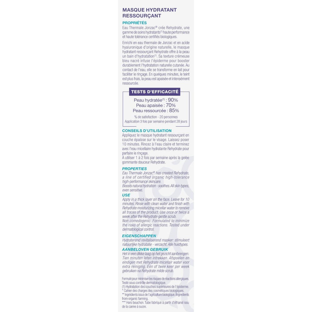 Eau Thermale Jonzac Maschera Idratante Restitutiva Rehydrate Viso 50ml-5