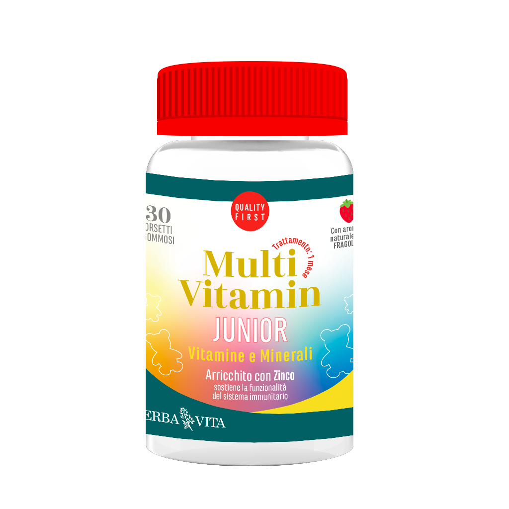 Erba Vita Multivitamin Junior Vitamine E Minerali 30 Orsetti Gommosi-1