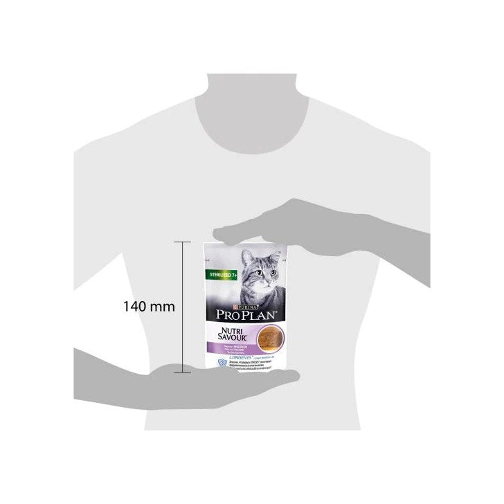 Purina Pro Plan Nutri Savour Sterilized Senior 7+ Gatto Pezzetti Tacchino In Mousse Bustina 85g-2