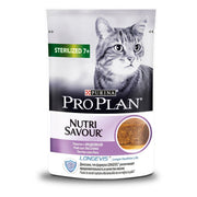 Purina Pro Plan Nutri Savour Sterilized Senior 7+ Gatto Pezzetti Tacchino In Mousse Bustina 85g-0