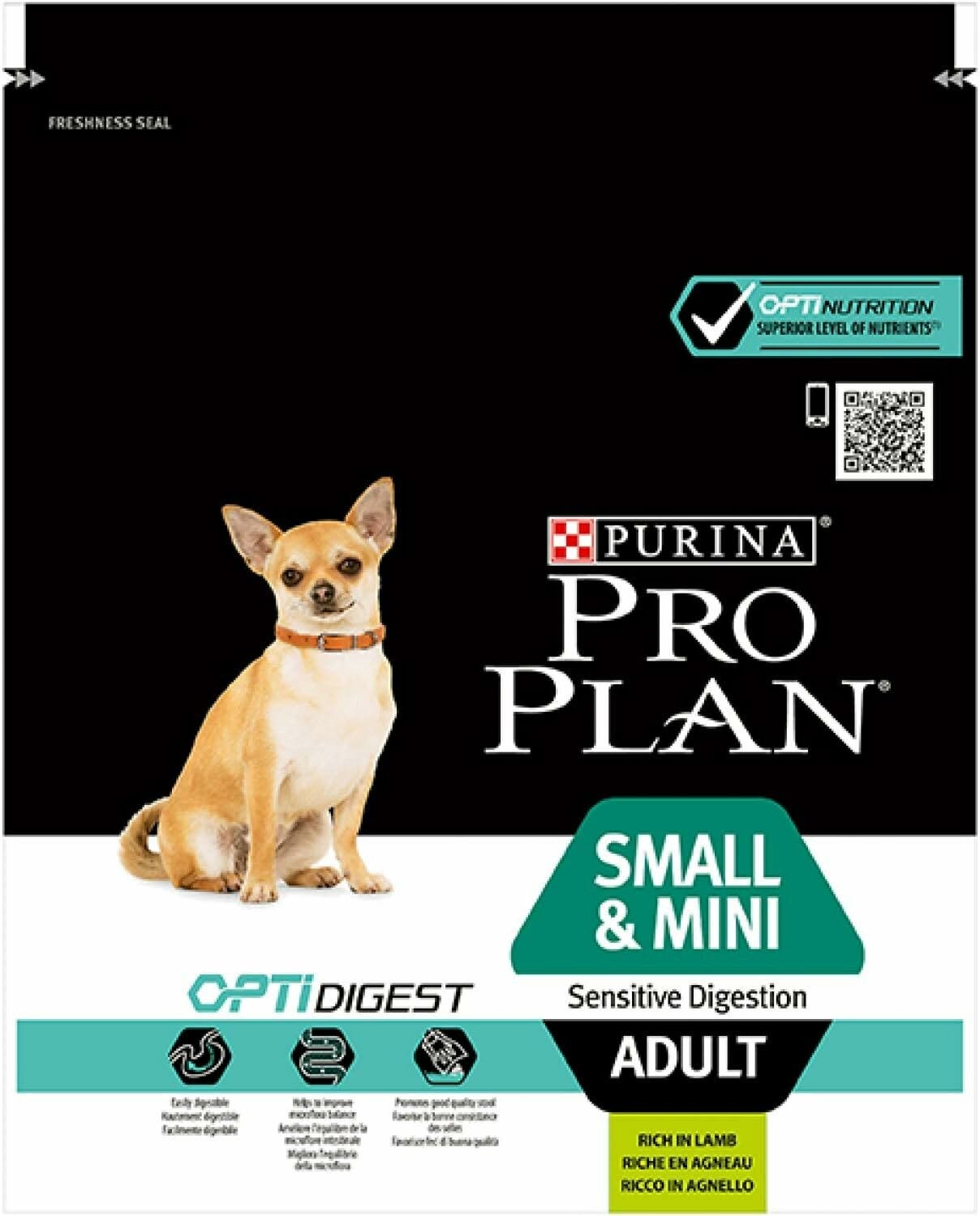 Purina Pro Plan Sensitive Digestion Small e Mini Adult Crocchette Per Cani Sacco 700g-1