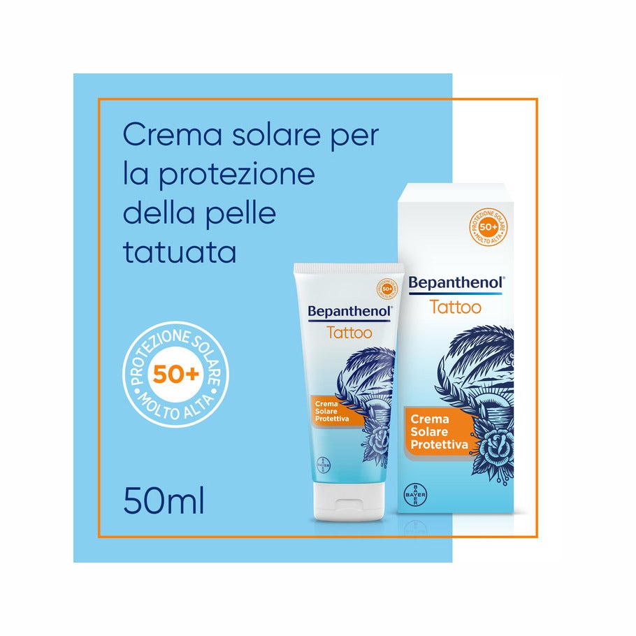 Bepanthenol Tattoo Crema Solare Protettiva SPF 50+ 50ml-2
