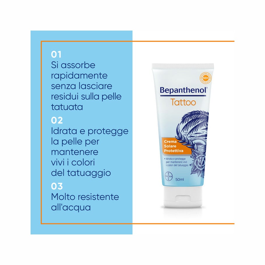 Bepanthenol Tattoo Crema Solare Protettiva SPF 50+ 50ml-5